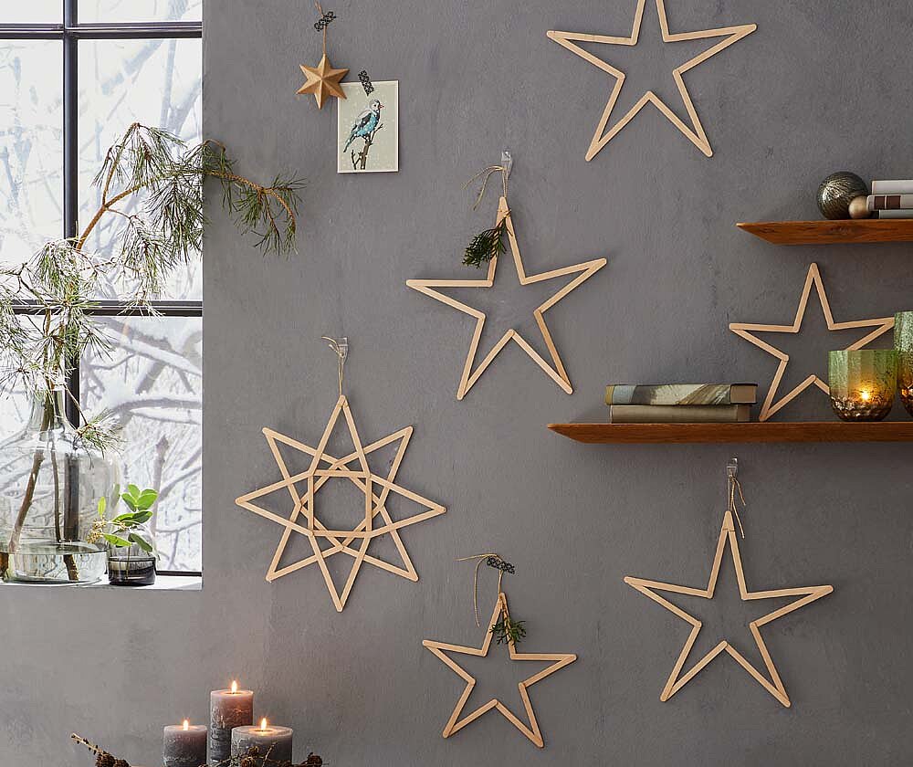 Coole Holzsterne für die Wand