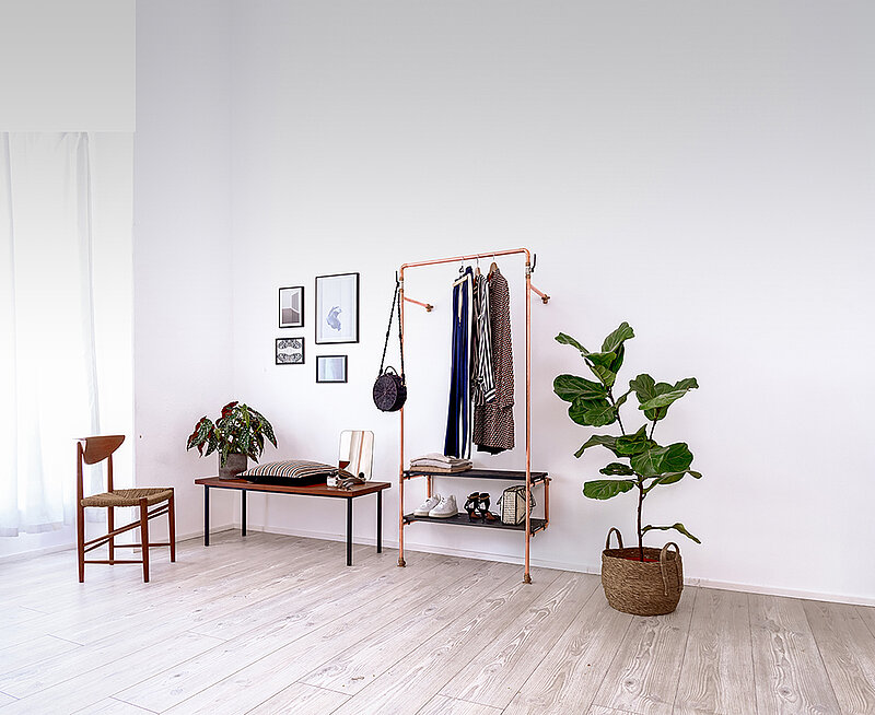 Garderobe aus Kupfer 