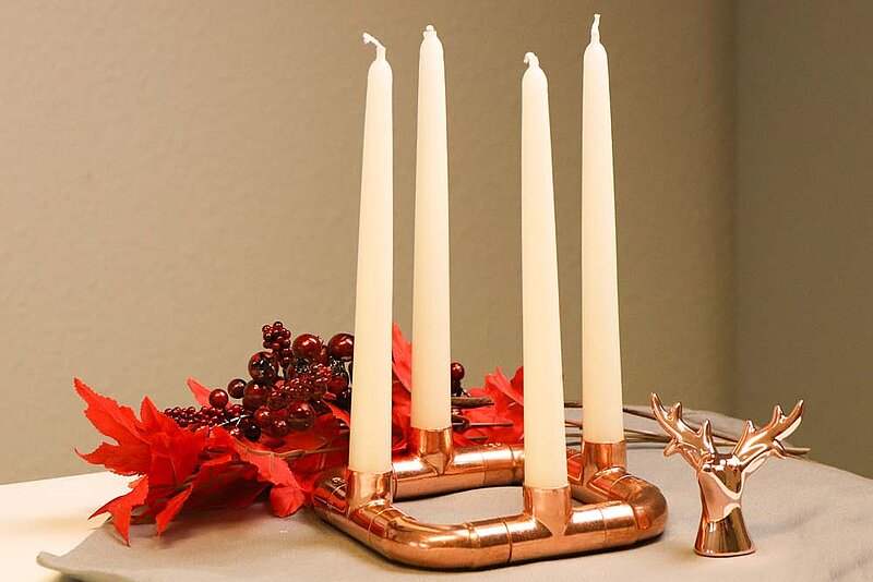 Adventskranz Kupferrohr