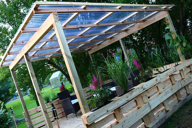 Terrasse mit Dach