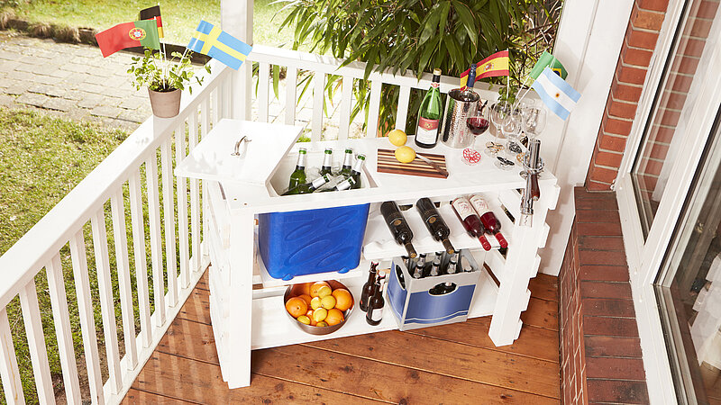 Gartenbar aus Palette selbst bauen